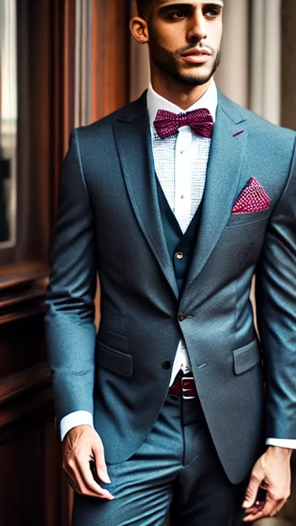 AI generated image of a man in a 3 piece suit